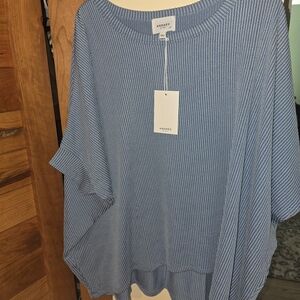 Andree Light Blue Ribbed Pullover